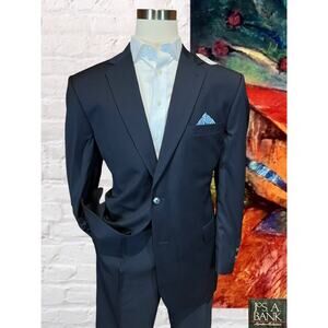 New Jos A Bank Signature 46R Navy Blue SuperFine Suit Jacket Blazer $895